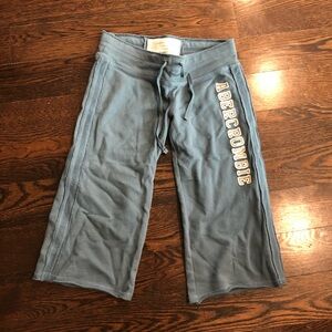 Vintage Y2K Abercrombie & Fitch Blue Cropped Sweatpants size XS 100% Cotton